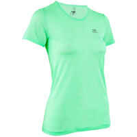 KALENJI KIPRUN CARE WOMEN'S RUNNING T-SHIRT - GREEN