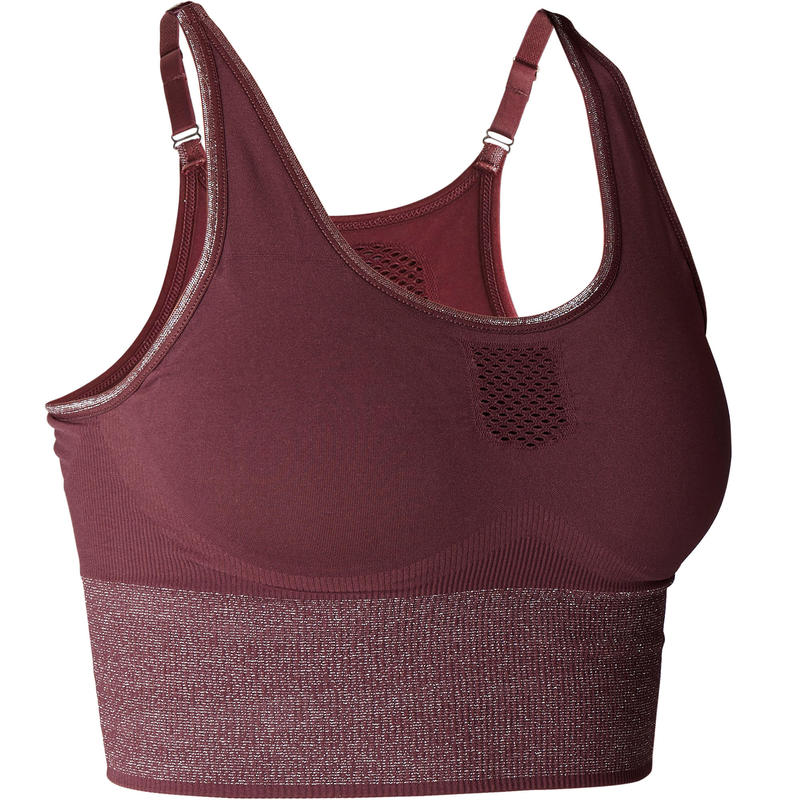 silver sports bra