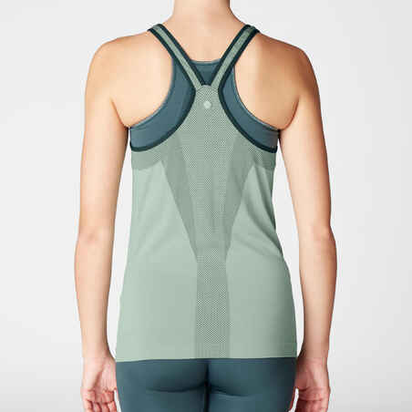 Women's Seamless Dynamic Yoga Tank Top - Green