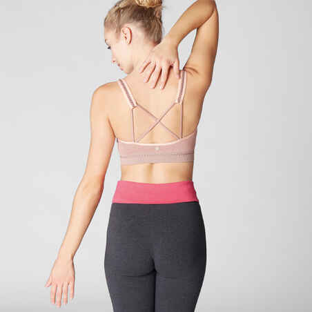 Seamless Gentle Yoga Sports Bra - Pale Pink