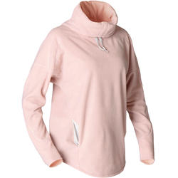 Sweater voor relaxatie bij yoga dames gemêleerd roze