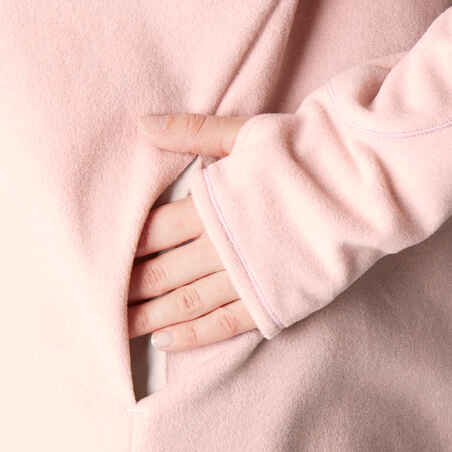 Women's Relaxation Yoga Fleece Sweatshirt - Mottled Pink