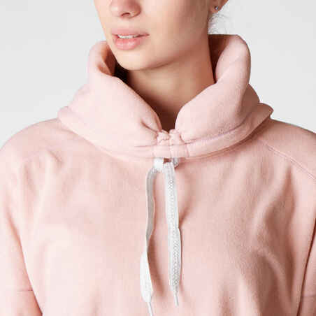 Women's Relaxation Yoga Fleece Sweatshirt - Mottled Pink