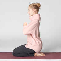 Women's Relaxation Yoga Fleece Sweatshirt - Mottled Pink