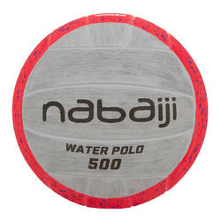 BALLON WATER POLO 500 TAILLE 4 ROSE GRIS