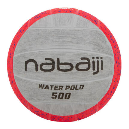 BALLON WATER POLO 500 TAILLE 4 ROSE GRIS