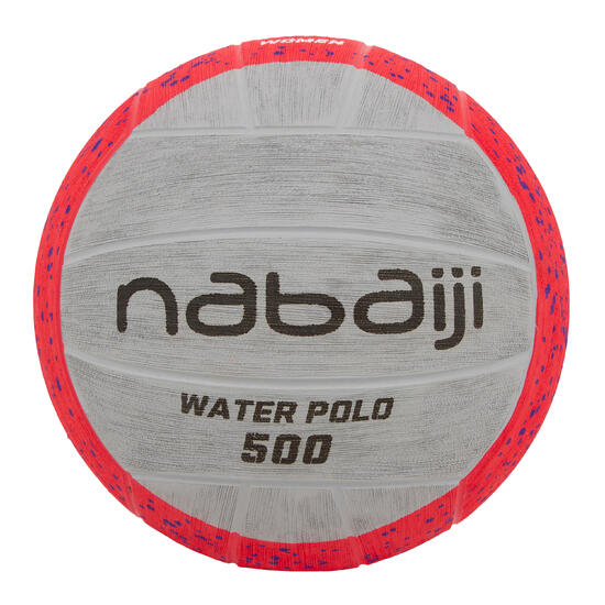BALLON WATER POLO 500 TAILLE 4 ROSE GRIS