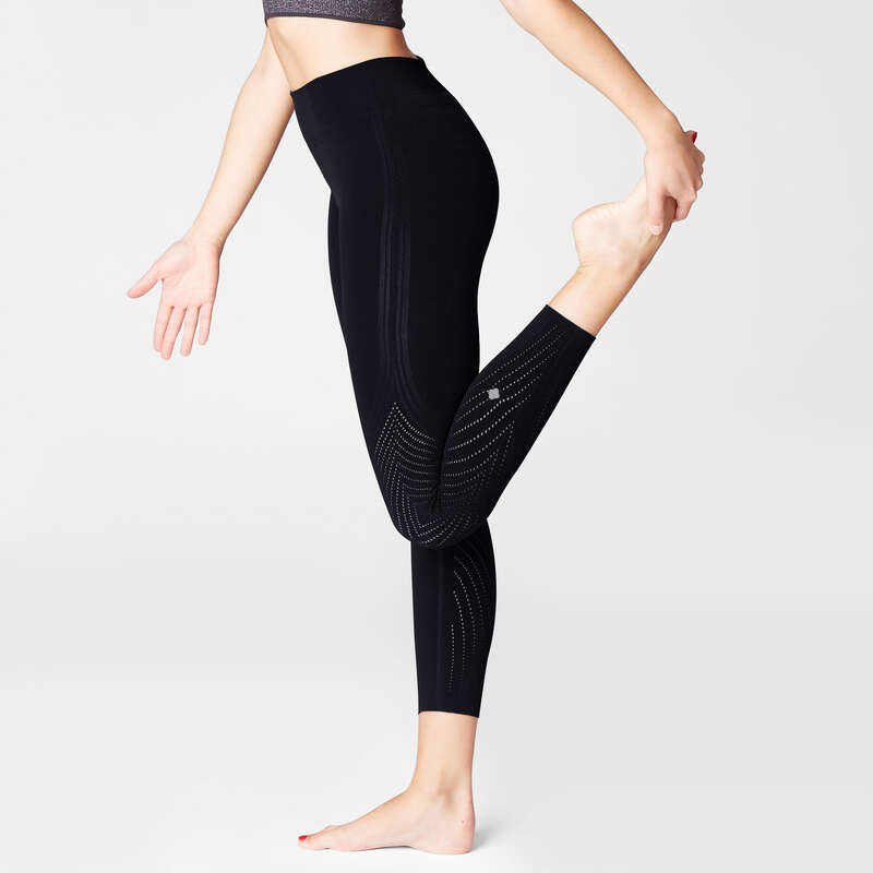 WOMAN YOGA APPAREL Fitness and Gym - Second Skin Tech Yoga Leggings DOMYOS - Gym Activewear