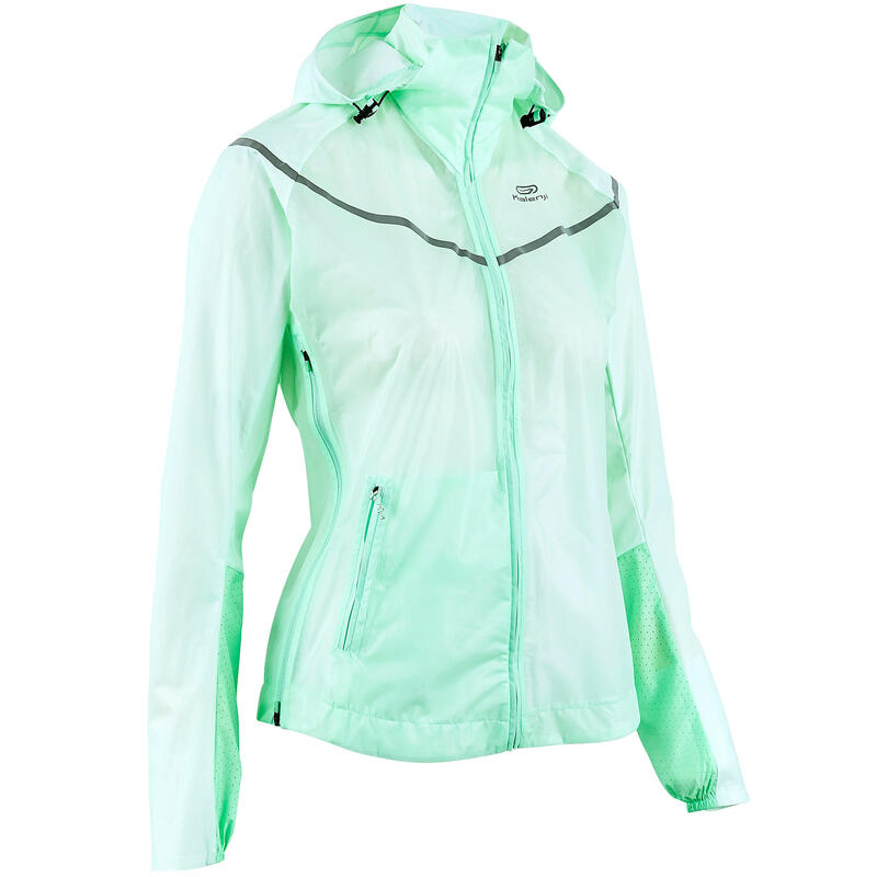 Chaqueta cortavientos running Mujer Kiprun light rosa