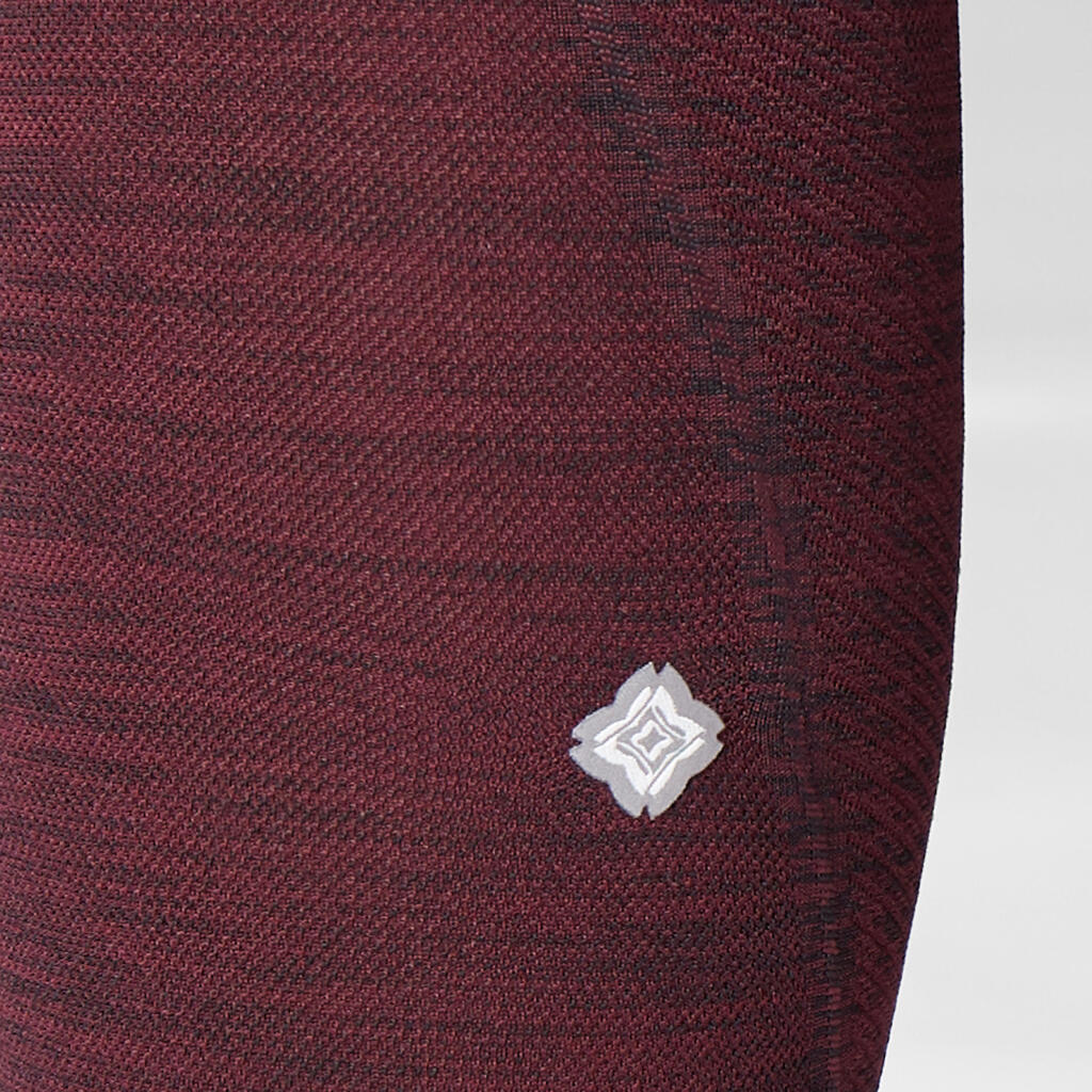 7/8-Leggings Yoga nahtlos bordeaux 