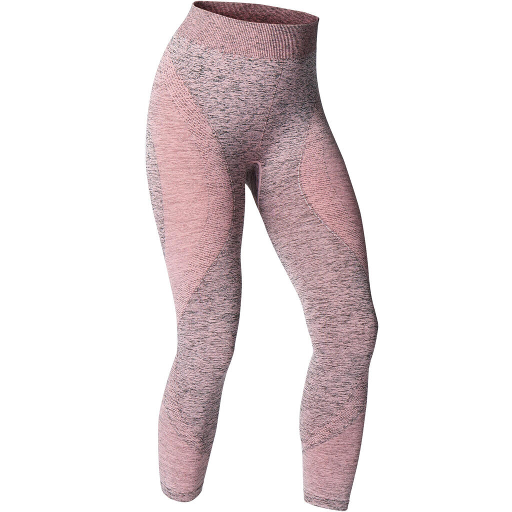 LEGGING 7_SLASH_8 YOGA SANS COUTURES VIEUX ROSE