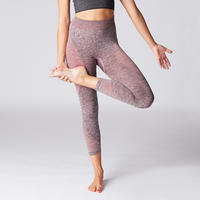 LEGGING 7/8 YOGA SANS COUTURES VIEUX ROSE