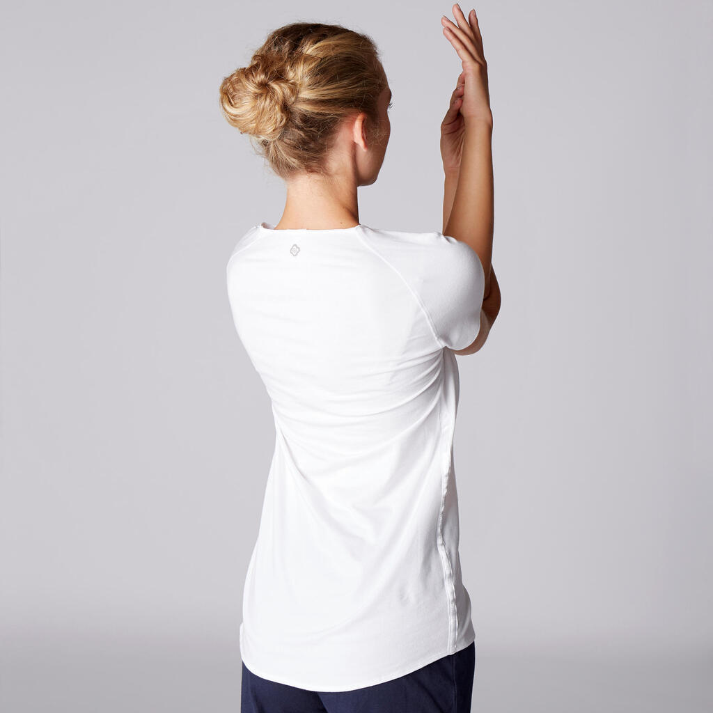 Women's Yoga Organic Cotton/Lyocell T-Shirt - Blue