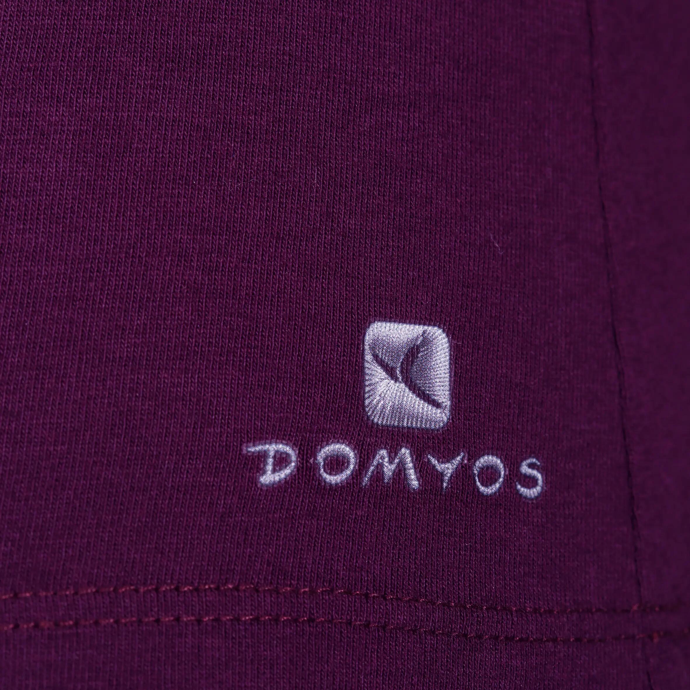 Women's Gentle Gymnastics, Yoga and Pilates Organic-cotton T-shirt - Burgundy 10/10