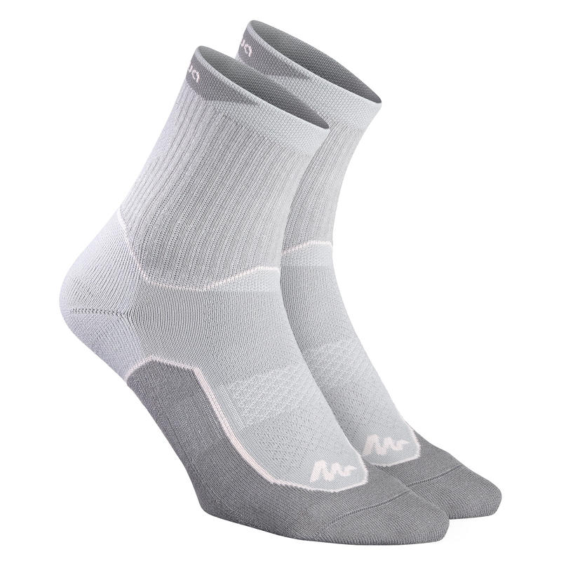 Bas randonnée nature NH500 Hauts gris rose X 2 paires Bas randonnée nature NH500 Hauts gris rose X 2 paires