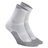 Sive/roze visoke čarape za planinarenje NH500 (2 para)