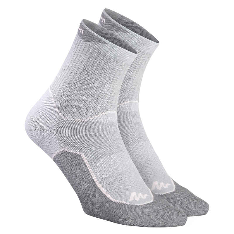 Wandersocken Naturwandern NH500 hoch 2 Paar grau/rosa Wandersocken Naturwandern NH500 hoch 2 Paar grau/rosa