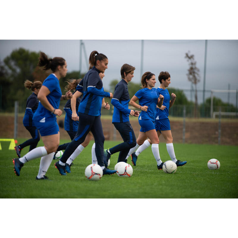 Pantalon d'entraînement de football femme T500 bleu