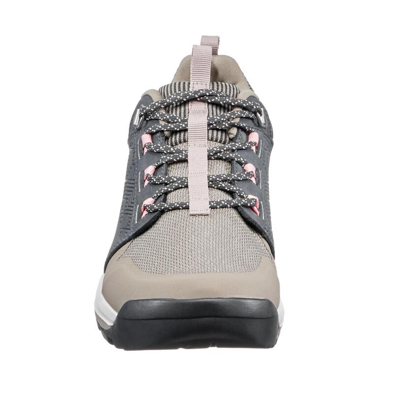 Women's leather hiking boots - NH500