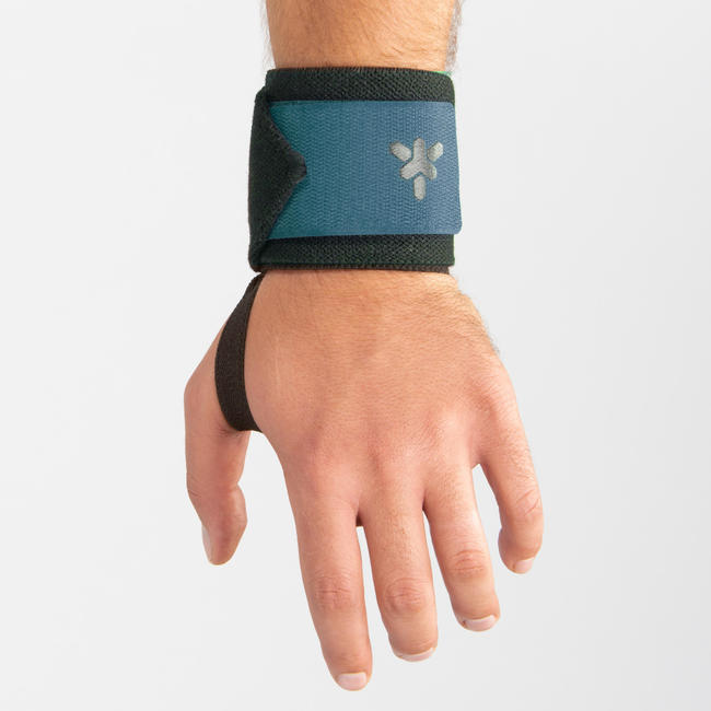 Weight Training Wrist Support And Protection Wraps Velcro Fastening Blue