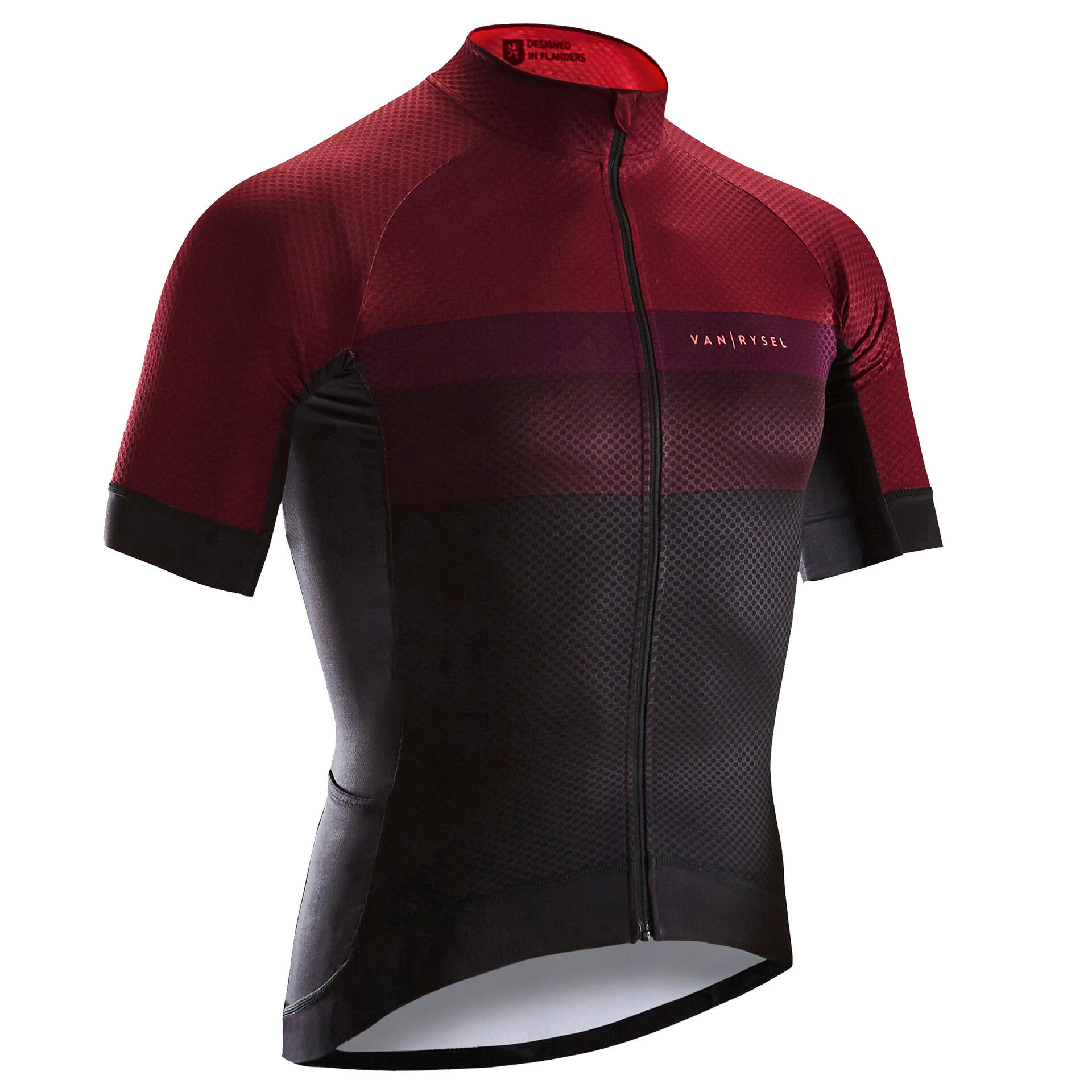 Road Sport Cycling Summer Jersey Burgundy