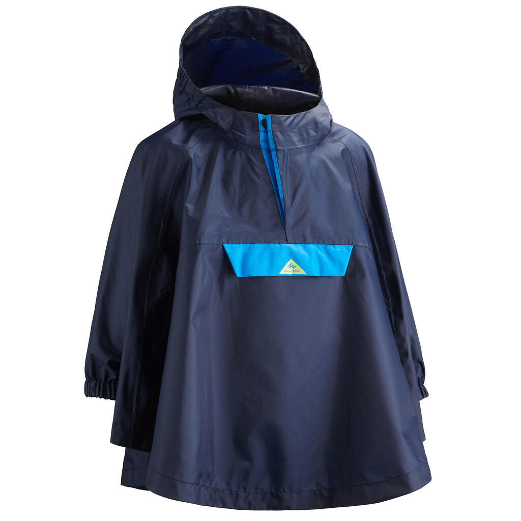 Regencape Kinder Gr. 92–116 Wandern - MH100 marineblau 