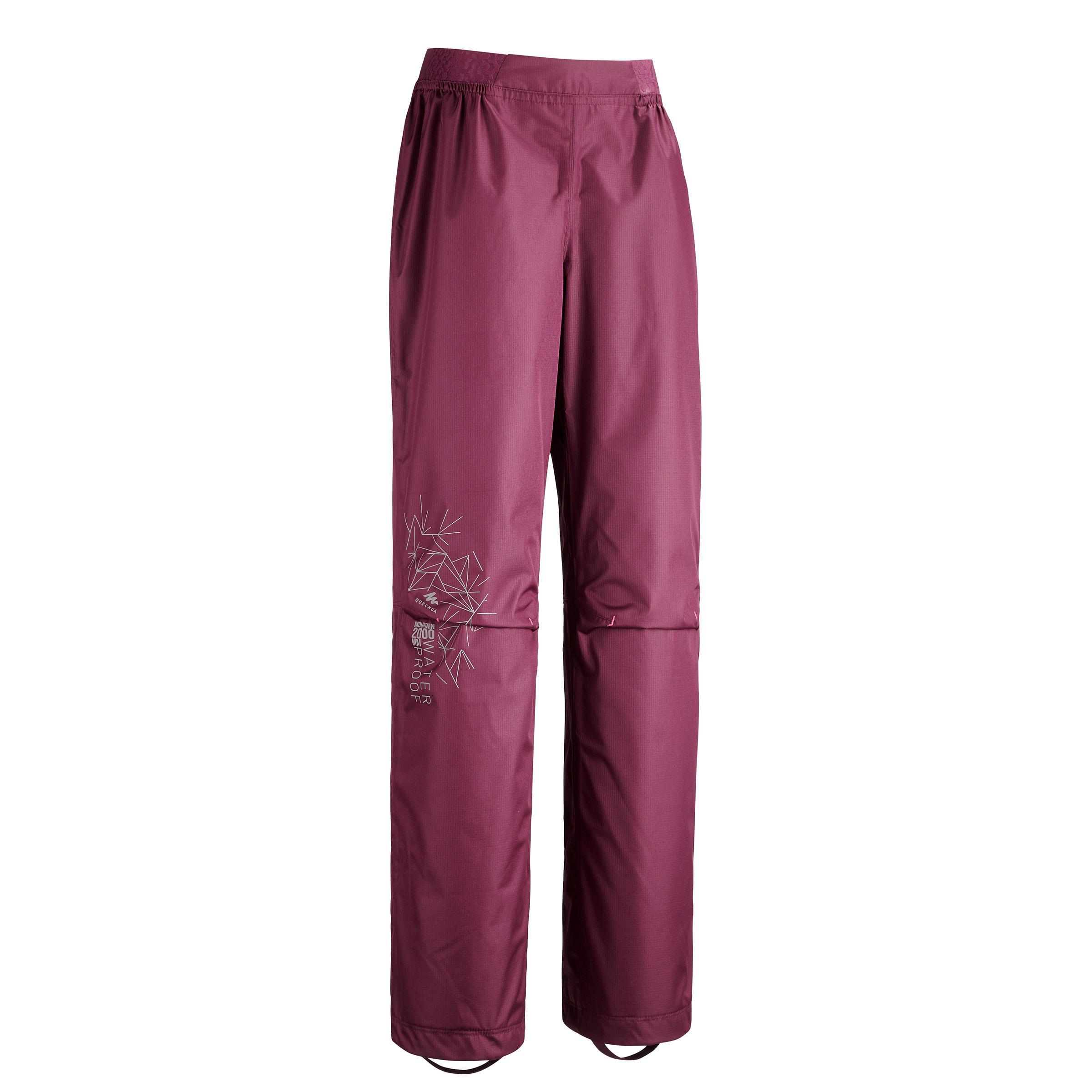 Kids Hiking Over Trousers MH500 Purple Quechua Decathlon