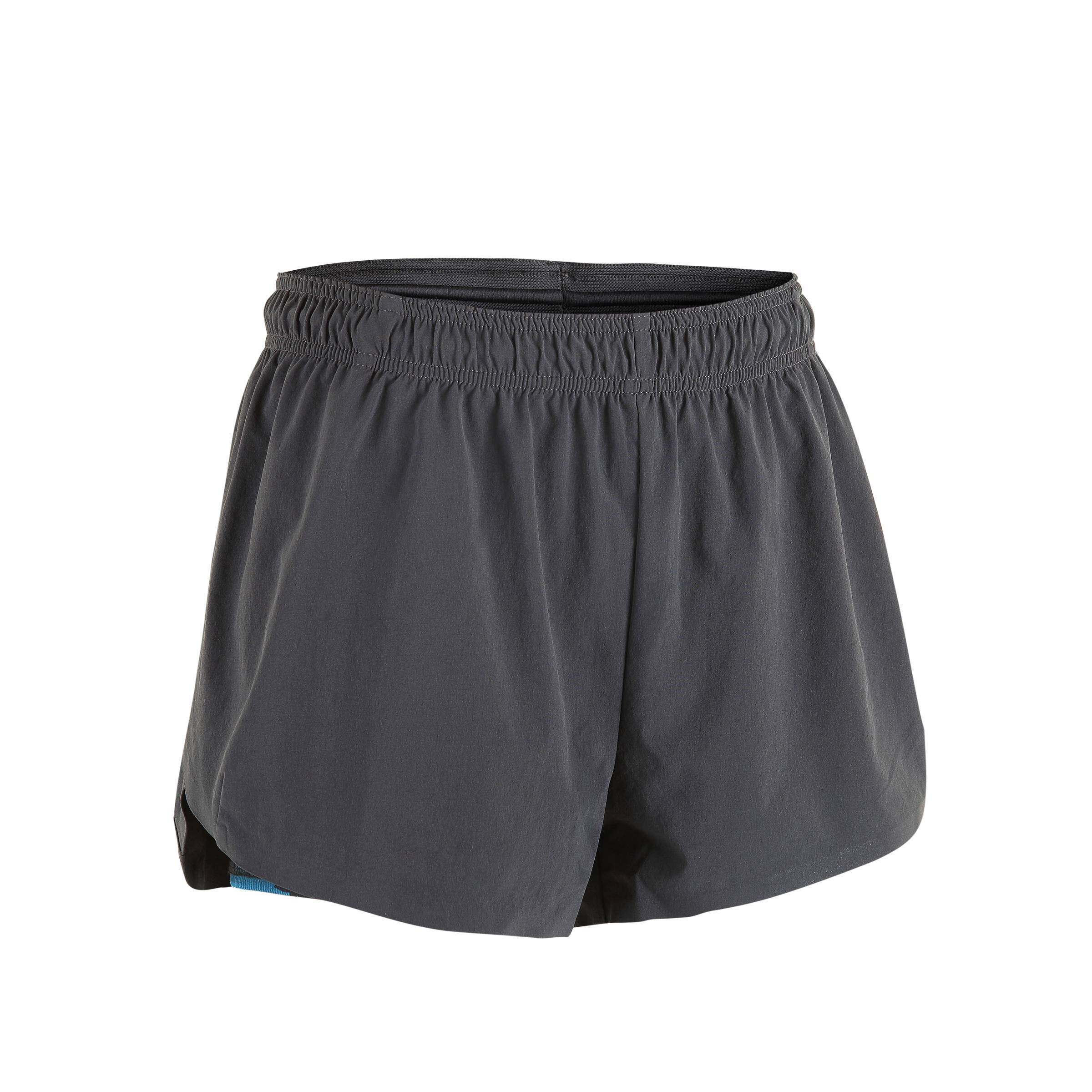 500 Women's Cross Training Shorts - Grey/Khaki -  1