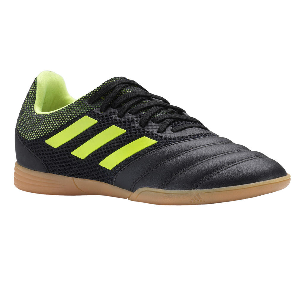 Hallenschuhe Futsal Fußball Copa 19.3 Kinder schwarz/gelb