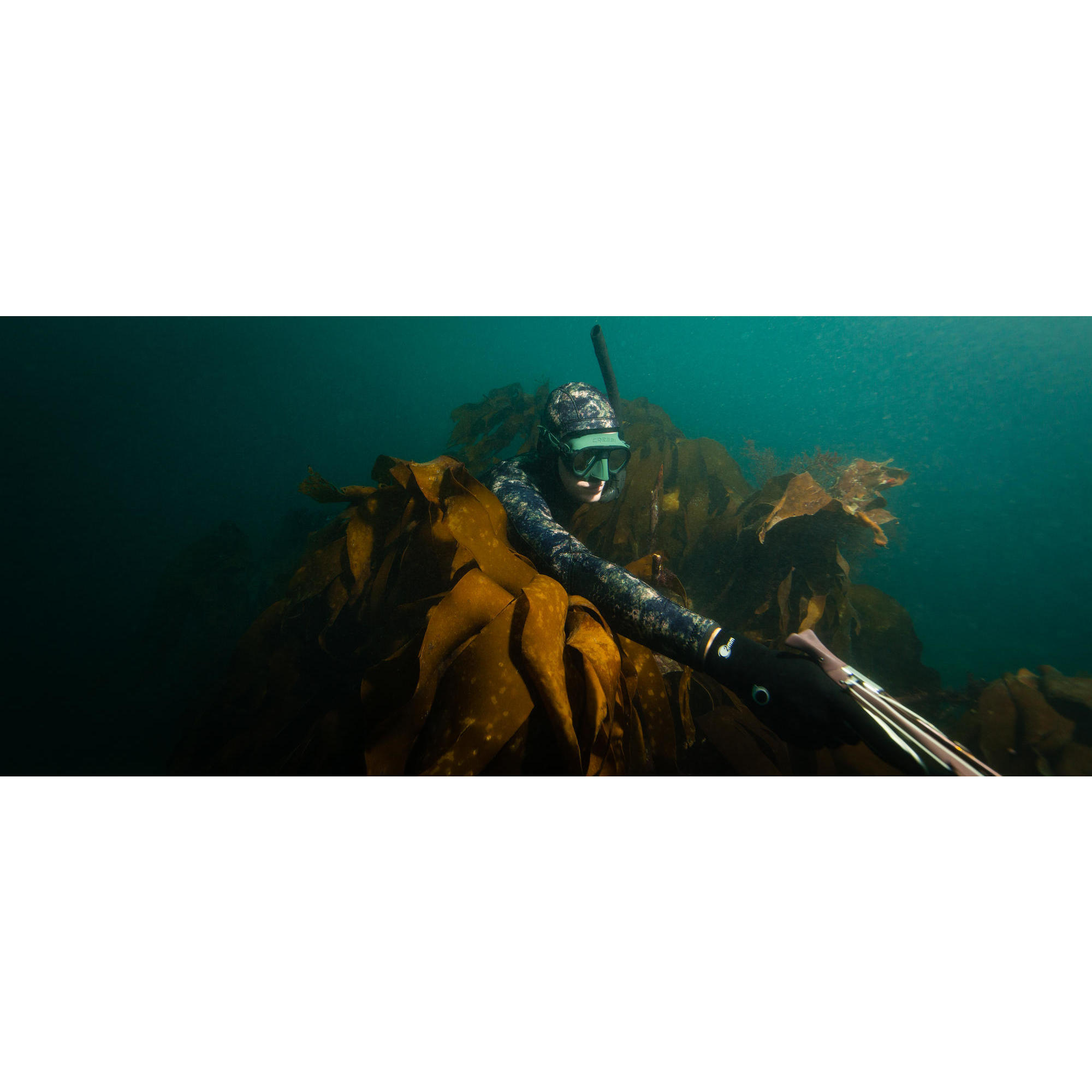 Calibro green freediving mask