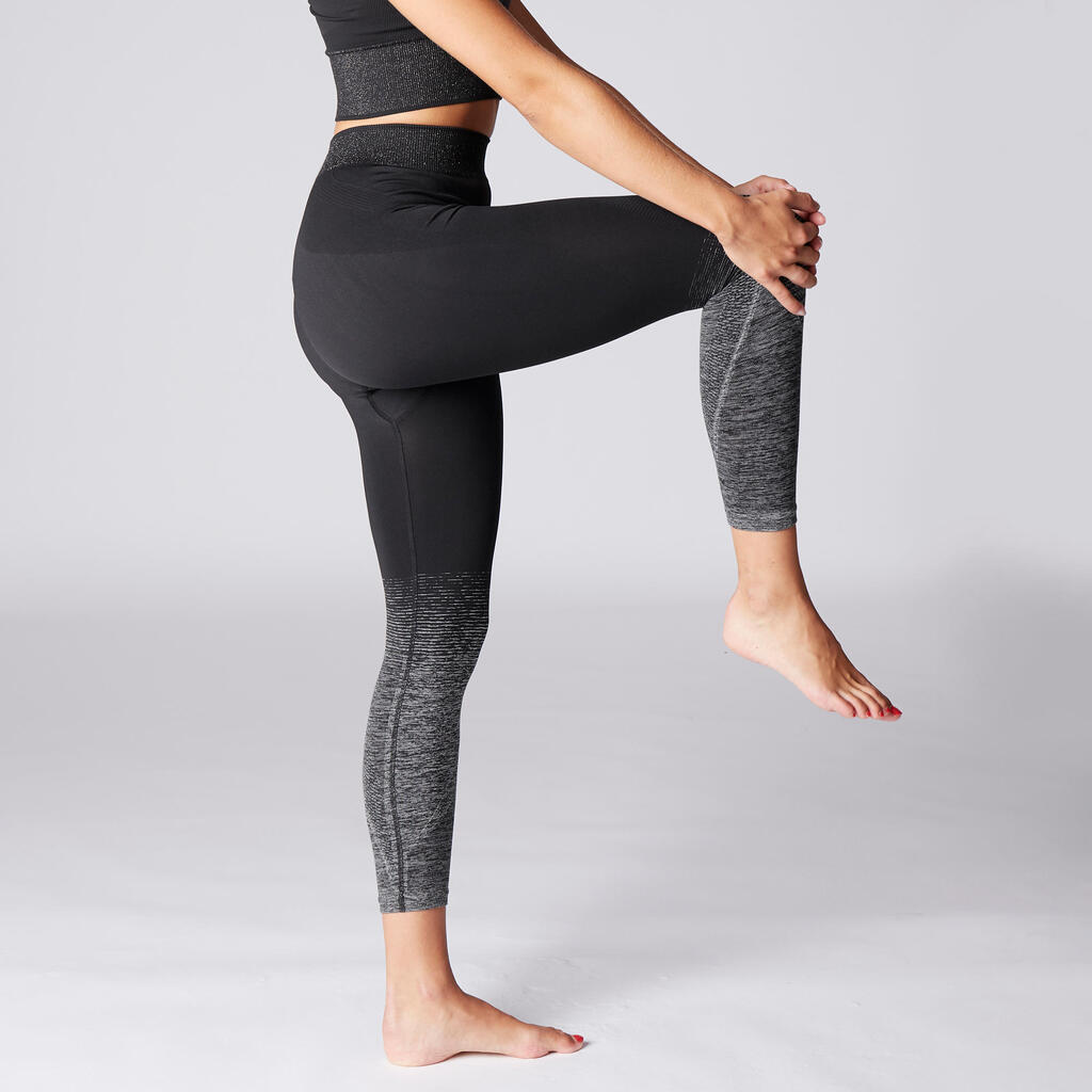 LEGGING 7_SLASH_8 YOGA SANS COUTURES VERT FONCE