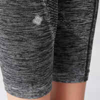 Seamless 7/8 Yoga Leggings - Black/Silver