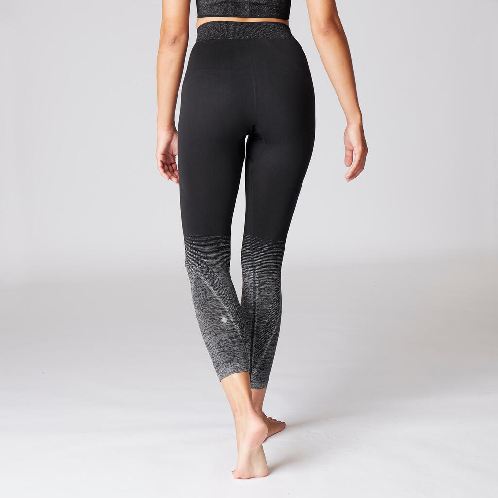 7/8-Leggings Yoga nahtlos bordeaux 