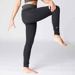 Women's Organic Cotton Gentle Yoga Leggings - Black/Grey