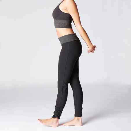 Women's Organic Cotton Gentle Yoga Leggings - Black/Grey