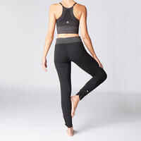 Women's Organic Cotton Gentle Yoga Leggings - Black/Grey