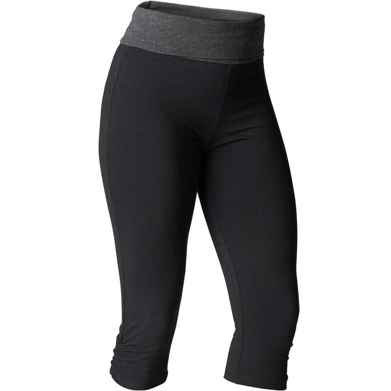 WOMAN YOGA APPAREL - Women's Yoga Cropped Bottoms DOMYOS