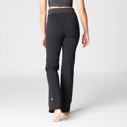 Pantalon chandal corte recto anchos fitness y yoga para mujer KIMJALY |  Decathlon