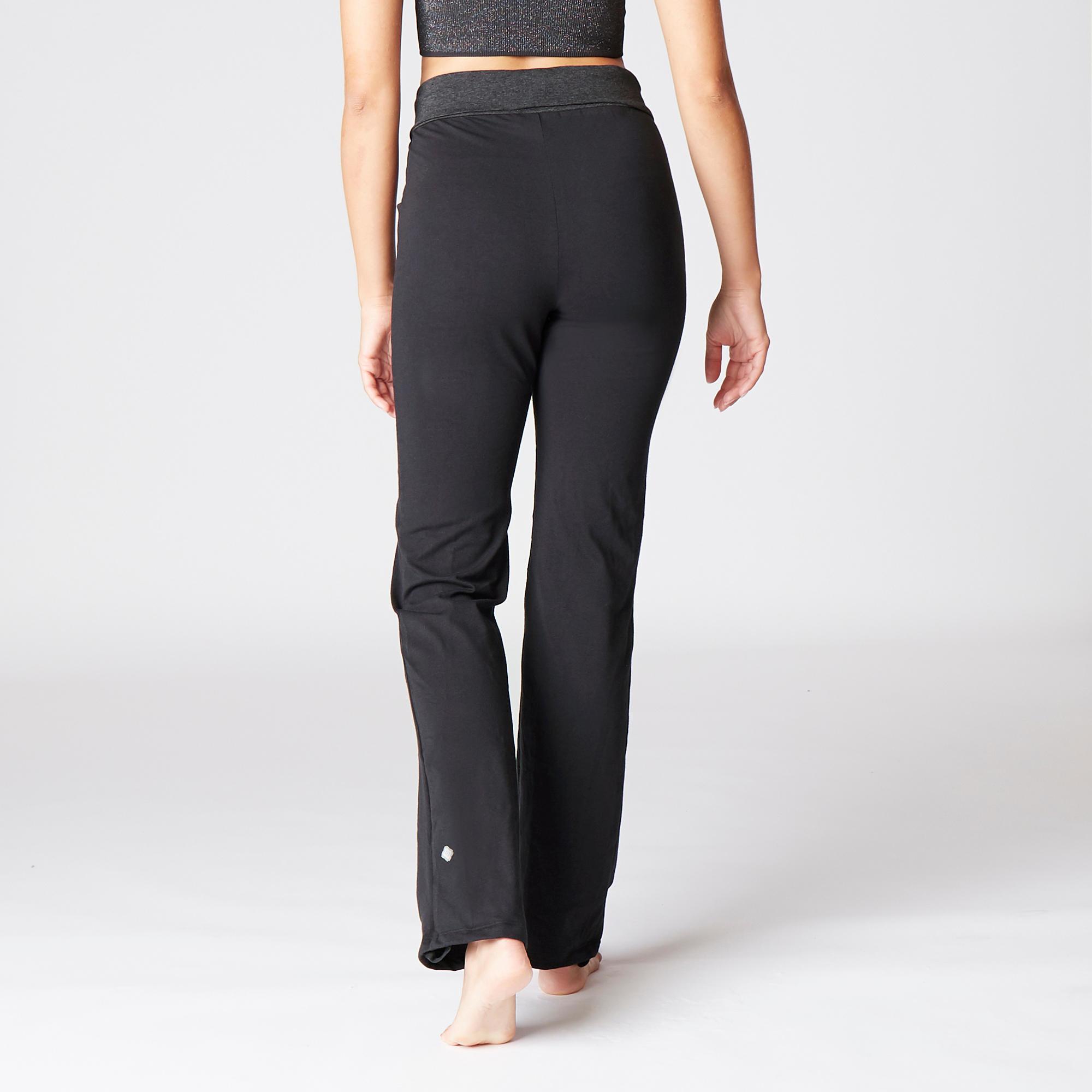 Pantalon chandal corte recto anchos fitness y yoga para mujer