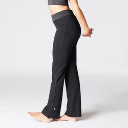 Dependiente Promover medio litro Pantalon chandal corte recto anchos fitness y yoga para mujer | Decathlon