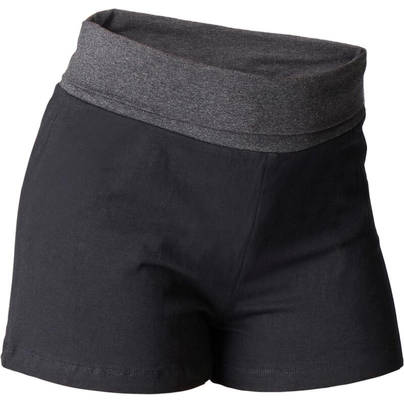 Dámské kraťasy na jógu černo-šedé