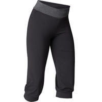 Women's Organic Cotton Gentle Yoga Cropped Bottoms - Black/Grey