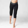 Women's Cotton Yoga Cropped Bottoms - Black/Grey