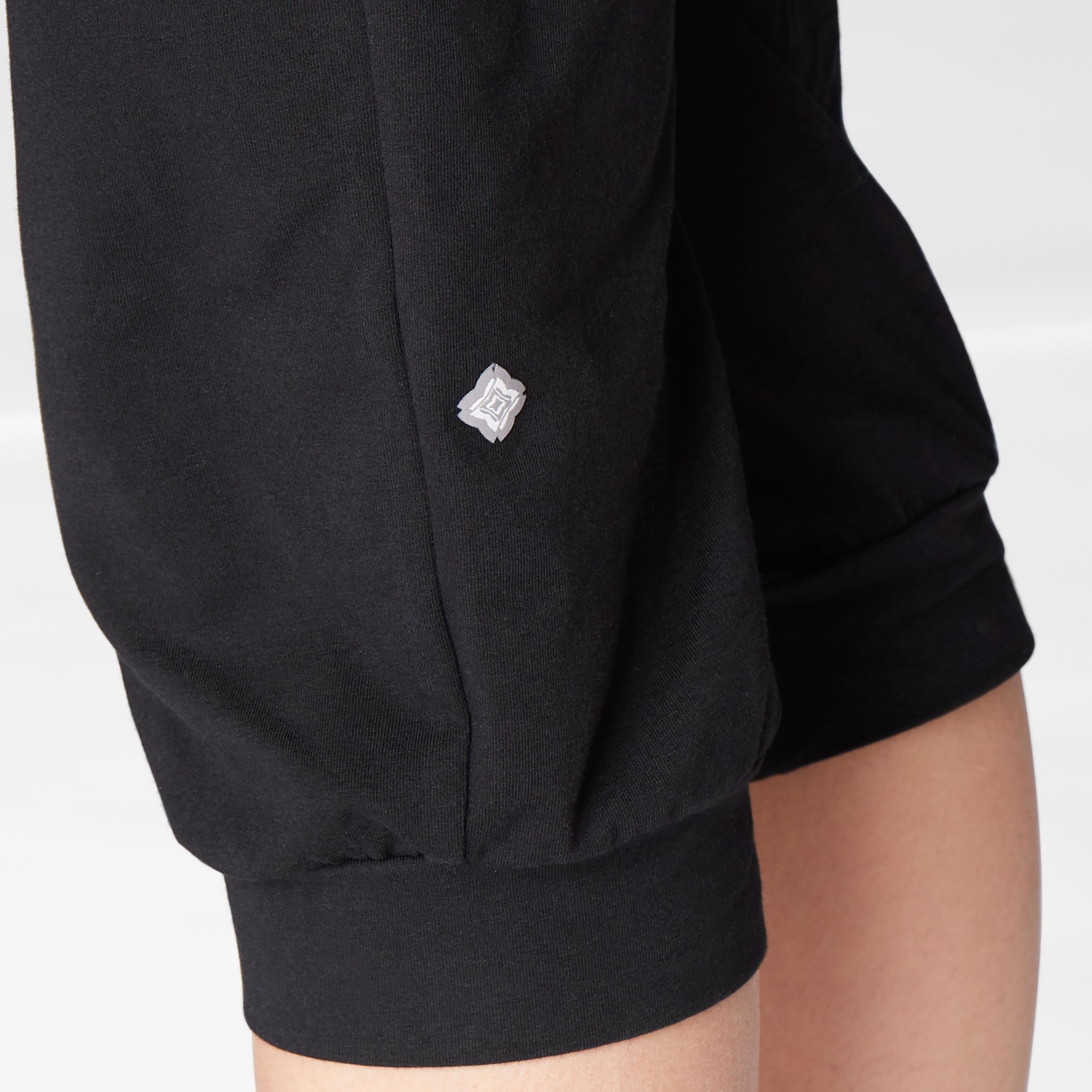 БРИДЖИ ДЛЯ МЯГКОЙ ЙОГИ ЖЕНСКИЕ ЭКОЛОГИЧНЫЕ ЧЕРНО-СЕРЫЕ KIMJALY