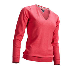 PULL GOLF FEMME ROSE FRAISE CHINE