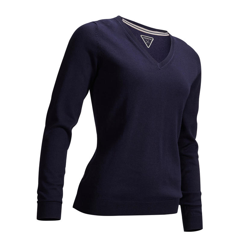 TRICOT DE GOLF TEMPS TEMPÉRÉ FEMME BLEU MARINE TRICOT DE GOLF TEMPS TEMPÉRÉ FEMME BLEU MARINE