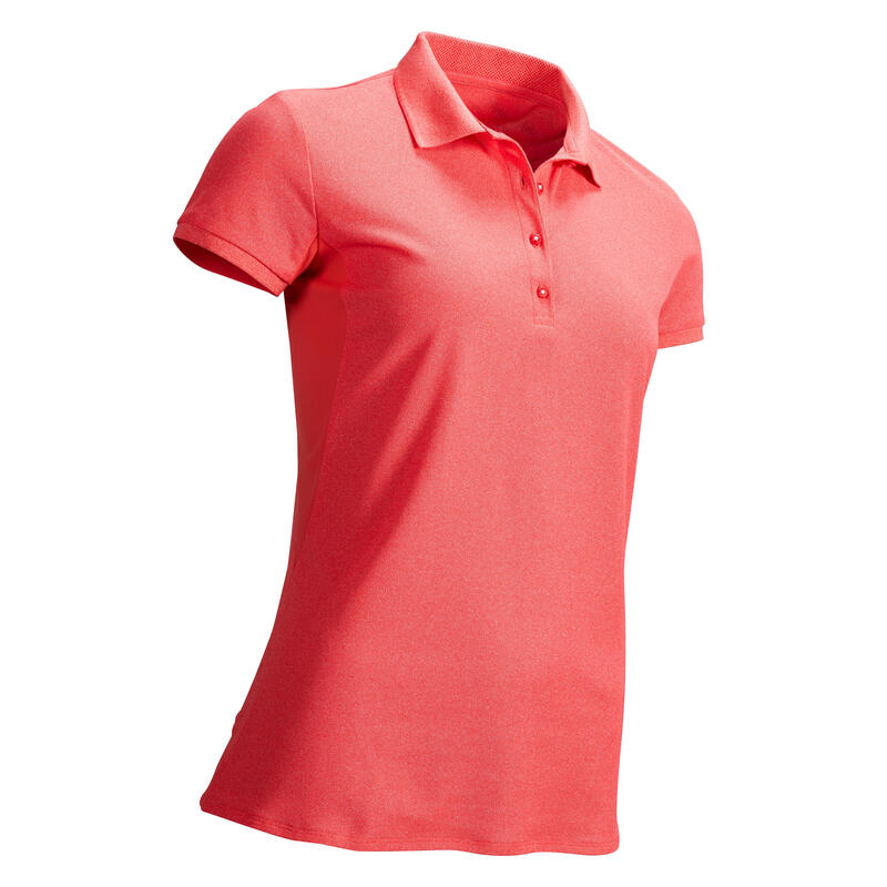 Polo de golf manches courtes femme WW500 rose fraise