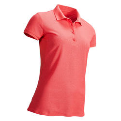 Polo Golf Mujer Transpirable Rosa Fresa Jaspeado