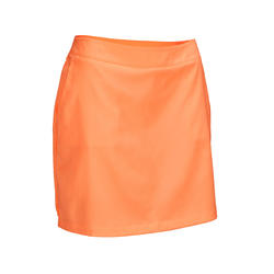 JUPE SHORT GOLF FEMME TEMPS CHAUD ORANGE CORAIL FLUO