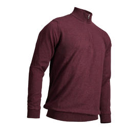 JERSEY CORTAVIENTO DE GOLF HOMBRE TIEMPO TEMPLADO BURDEOS JASPEADO